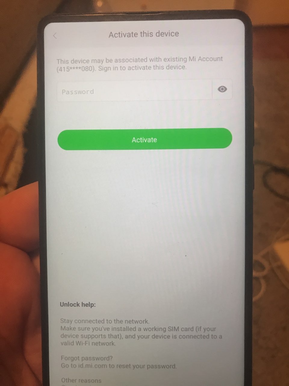 Xiaomi Redmi 7a Mi Account Remove